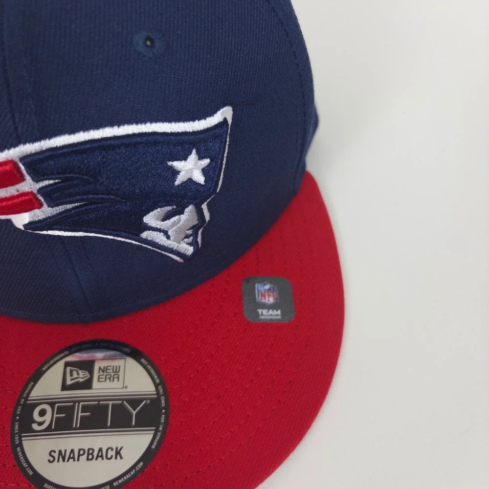 NWT New Era Hat MensPatriots 9FIFTY Snapback Navy Red NFL Cap Football New